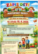 Zápis dětí do MŠ Janová